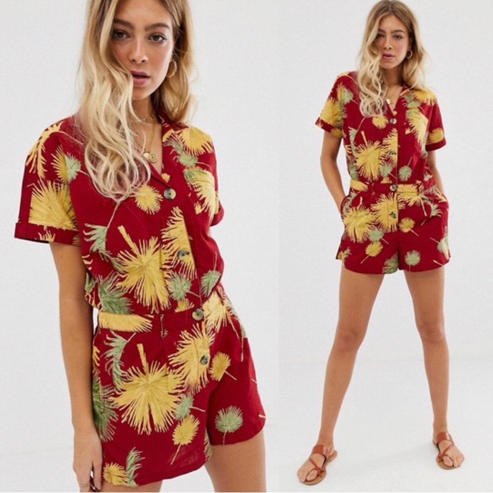 FREE PEOPLE Malibu floral romper- new